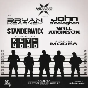 bus to notorious X Bryan Kearney, Will Atkinson, John O'callaghan, Key4050