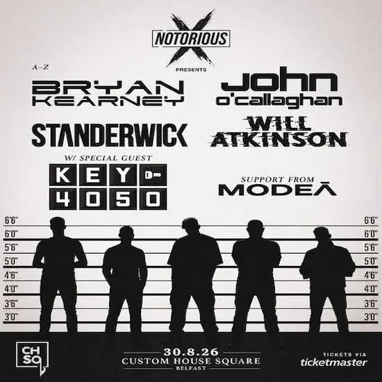 bus to notorious X Bryan Kearney, Will Atkinson, John O'callaghan, Key4050